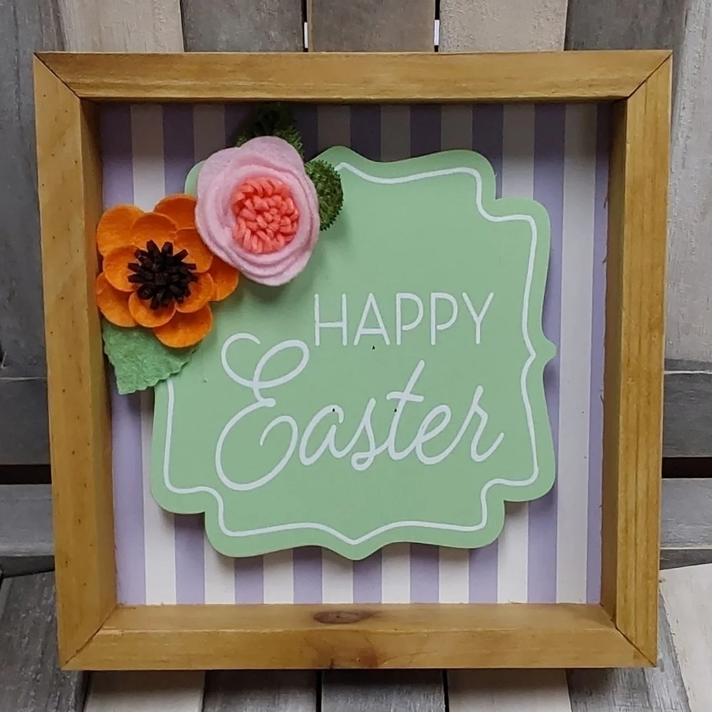 Happy Easter 3D frame